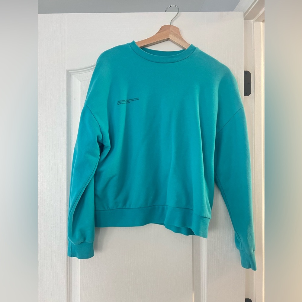 Pangaia  rare turquoise sweatshirt
